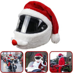 Casco da motociclista Cappello natalizio Copri casco da Babbo Natale pazzo divertente all'aperto, Helmet Christmas Hat