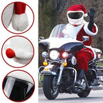 Casco da motociclista Cappello natalizio Copri casco da Babbo Natale pazzo divertente all'aperto, Helmet Christmas Hat