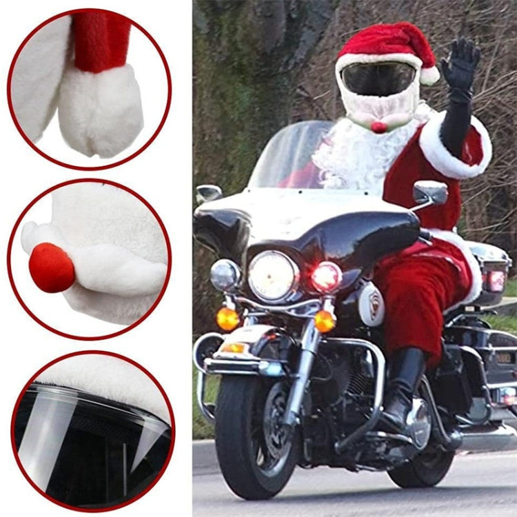 Casco da motociclista Cappello natalizio Copri casco da Babbo Natale pazzo divertente all'aperto, Helmet Christmas Hat