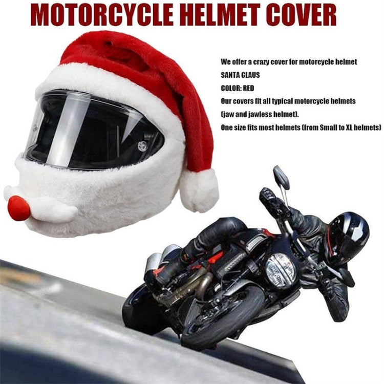 Casco da motociclista Cappello natalizio Copri casco da Babbo Natale pazzo divertente all'aperto, Helmet Christmas Hat
