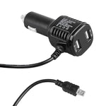 Caricabatteria per auto H519 Registratore di guida Cavo di alimentazione Dual USB con linea di ricarica del display, specifica:, Mini Straight, Mini Right Elbow, Mini Left Elbow, Micro Straight, Micro Left Elbow, Micro Right Elbow