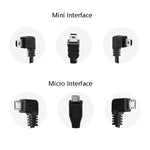 Caricabatteria per auto H519 Registratore di guida Cavo di alimentazione Dual USB con linea di ricarica del display, specifica:, Mini Straight, Mini Right Elbow, Mini Left Elbow, Micro Straight, Micro Left Elbow, Micro Right Elbow