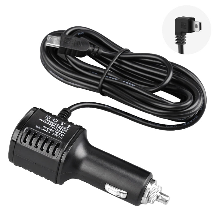 Caricabatteria per auto H519 Registratore di guida Cavo di alimentazione Dual USB con linea di ricarica del display, specifica:, Mini Straight, Mini Right Elbow, Mini Left Elbow, Micro Straight, Micro Left Elbow, Micro Right Elbow