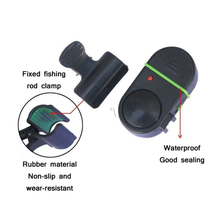 3 PCS Campana per pesci elettronica con asta di allarme da pesca impermeabile, Waterproof Fishing Alarm