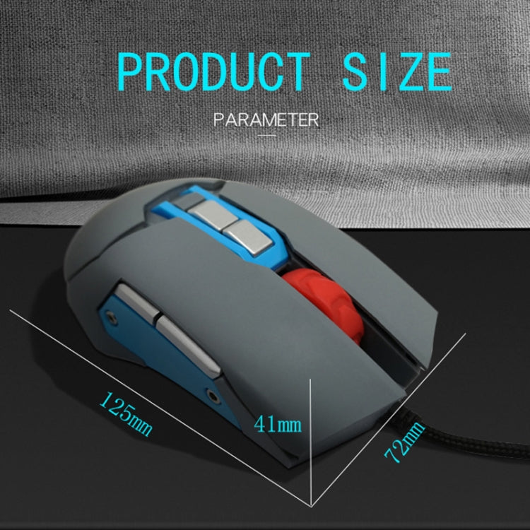 9 tasti 1600 DPI Office Game Mouse di programmazione macro vocale ad attivazione vocale USB, lunghezza cavo: 2 m, MOS9A, MOS9T