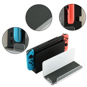 Console di gioco Staffa di archiviazione a parete Accessori per console di gioco Rack di archiviazione per Nintendo Switch, Acrylic Black, Acrylic Transparent