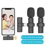 Microfono wireless lavalier per smartphone compatibili