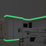 5 Rotoli Decorazioni per la casa Battiscopa Striscia luminosa Adesivo fluorescente di avvertimento di passaggio sicuro, 2cmx100cm