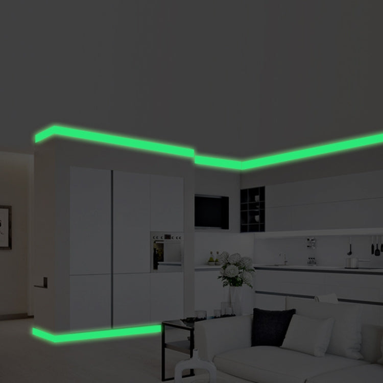 5 Rotoli Decorazioni per la casa Battiscopa Striscia luminosa Adesivo fluorescente di avvertimento di passaggio sicuro, 2cmx100cm
