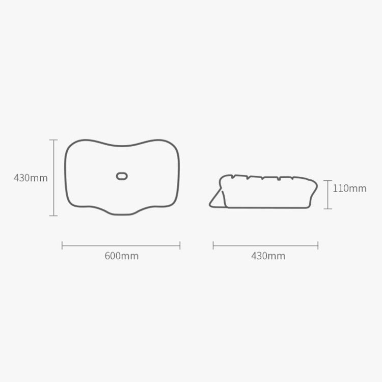 P10 Memory Foam Cuscino a rimbalzo lento Cuscino per collo Memory Foam, 60 x 43 x 11cm