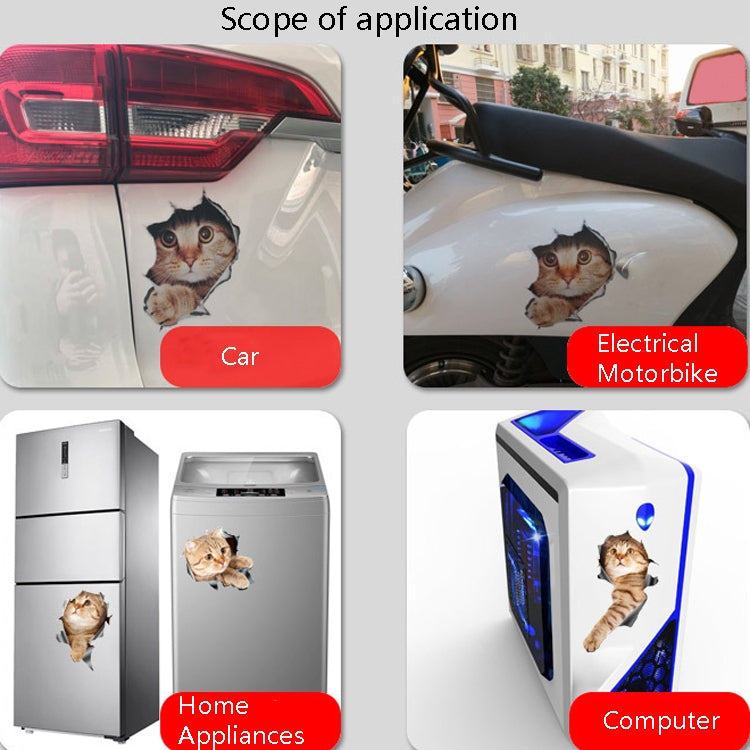 3D Stereo Cat Car Sticker Car Body Graffi e adesivi di occlusione, Style 1 Small, Style 2 Small, Style 3 Small, Style 4 Small, Style 1 Large, Style 2 Large, Style 3 Large, Style 4 Large