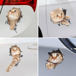 3D Stereo Cat Car Sticker Car Body Graffi e adesivi di occlusione, Style 1 Small, Style 2 Small, Style 3 Small, Style 4 Small, Style 1 Large, Style 2 Large, Style 3 Large, Style 4 Large