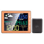 Orologio meteorologico multifunzionale senza fili con schermo colorato Termoigrometro per interni ed esterni, TS-8210-WG