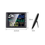Orologio meteorologico multifunzionale senza fili con schermo colorato Termoigrometro per interni ed esterni, TS-8210-WG