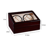 Watch Shaker 4 + 6 cifre orologio meccanico a carica automatica Watch Box Watch Shaker, spina americana, Red Sandalwood, Black
