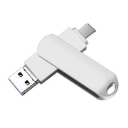 USB 3.0 + 8 pin + USB-C / Type-C 3 in 1 Telefono Computer U-Disk in metallo girevole, 16GB, 32GB, 64GB, 128GB, 256GB