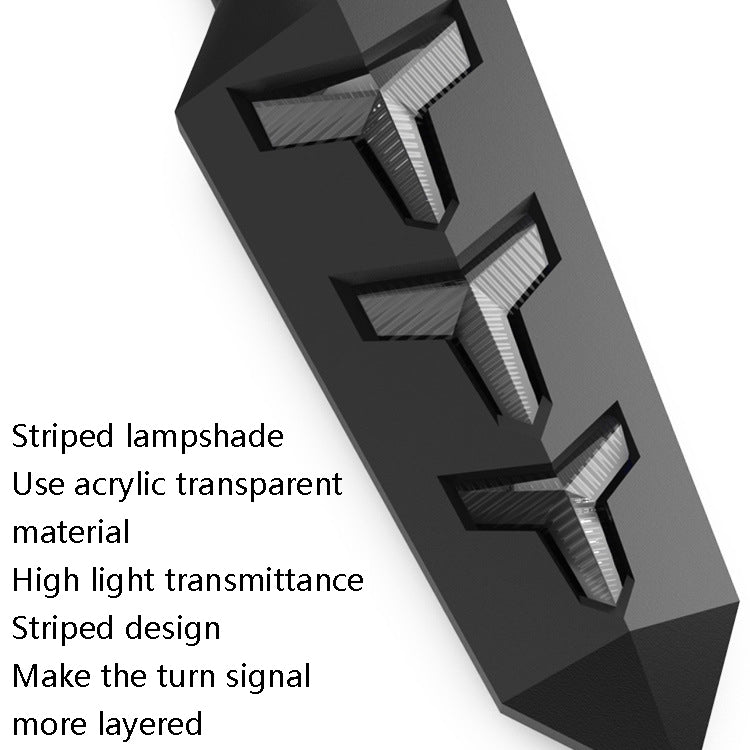 1 paio VS6-6 fanale posteriore per sterzo a LED per motocicletta 12V flusso d'acqua luce lampada di svolta, VS6-6