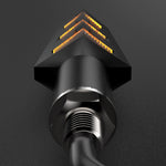 1 paio VS6-6 fanale posteriore per sterzo a LED per motocicletta 12V flusso d'acqua luce lampada di svolta, VS6-6
