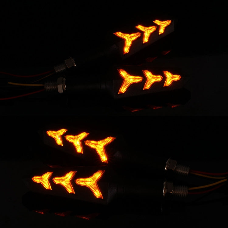 1 paio VS6-6 fanale posteriore per sterzo a LED per motocicletta 12V flusso d'acqua luce lampada di svolta, VS6-6