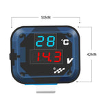 Tabella della temperatura della tensione del misuratore elettronico modificato per motocicletta 12-24V con caricatore per auto USB, 2954