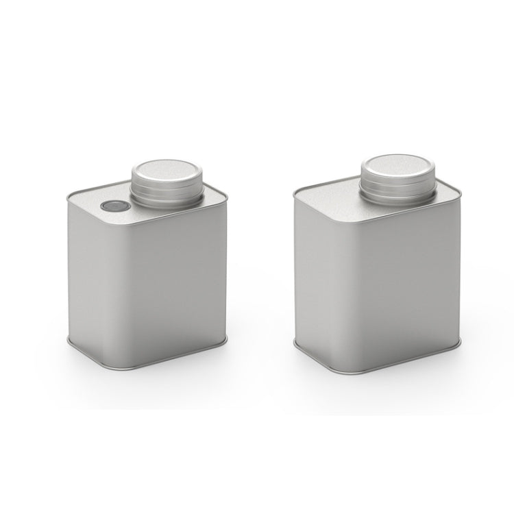 3 lattine quadrate in latta sigillate in metallo, barattoli di latta in polvere di chicchi di caffè, specificazione:, With Air Valve, Without Air Valve