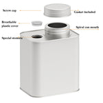 3 lattine quadrate in latta sigillate in metallo, barattoli di latta in polvere di chicchi di caffè, specificazione:, With Air Valve, Without Air Valve