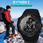 SYNOKE 8209 Sport multifunzionale Nuoto Orologio elettronico da uomo con allarme luminoso impermeabile
