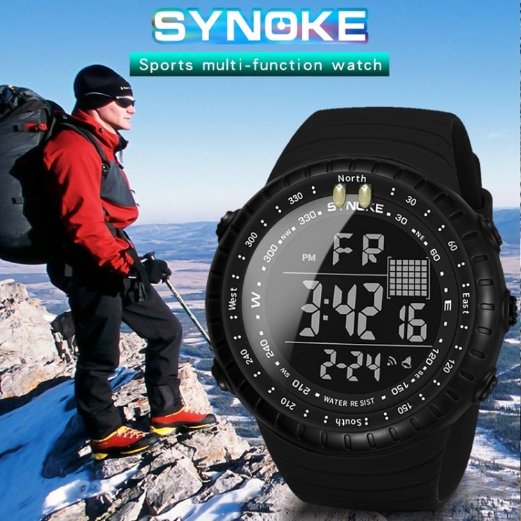 SYNOKE 8209 Sport multifunzionale Nuoto Orologio elettronico da uomo con allarme luminoso impermeabile