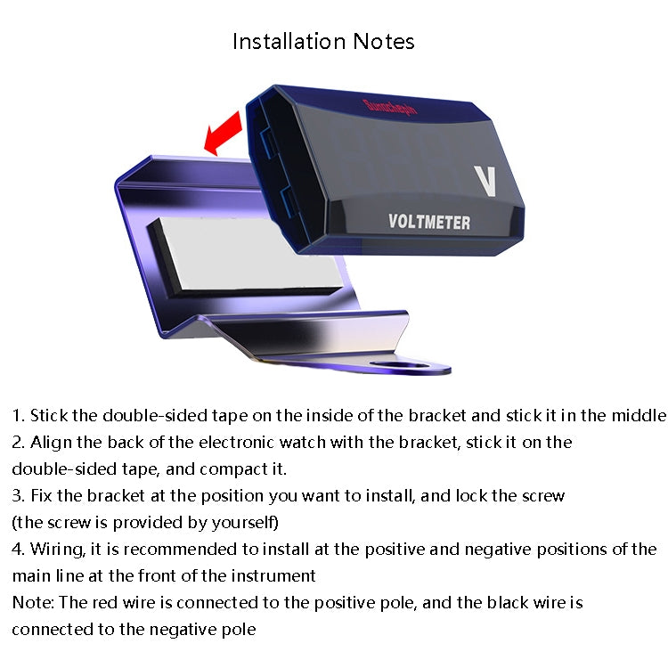 Voltmetro digitale per moto 8-150V con display LED