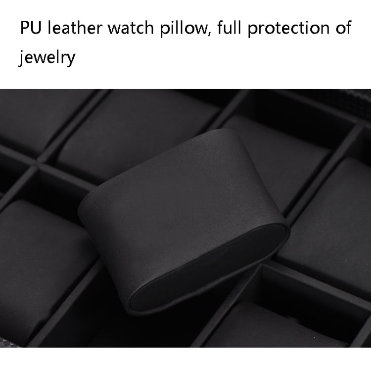 Custodia per occhiali da orologio in PU 6 + 3 Scatola per occhiali da sole in pelle PU in fibra di carbonio, 6 + 3 Brown, 6 + 3 Black