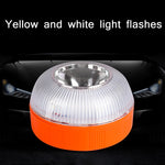 V16 Car LED Spia luminosa di emergenza bianca Forte luce lampeggiante a induzione magnetica