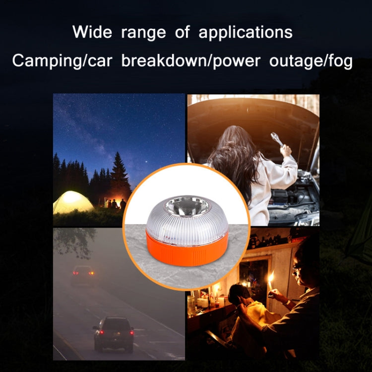 V16 Car LED Spia luminosa di emergenza bianca Forte luce lampeggiante a induzione magnetica
