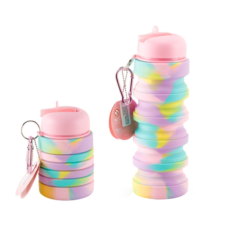 Tazza d'acqua pieghevole in silicone Bottiglia d'acqua per sport all'aria aperta portatile Tazza da viaggio retrattile di grande capacità, 350ml