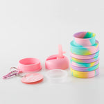 Tazza d'acqua pieghevole in silicone Bottiglia d'acqua per sport all'aria aperta portatile Tazza da viaggio retrattile di grande capacità, 350ml