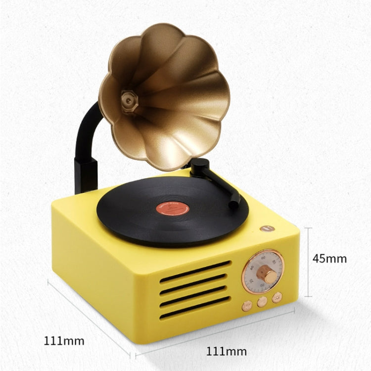 T15 Petunia Retro giradischi in vinile multifunzione wireless Mini Bluetooth Audio, White, Pink, Blue, Yellow