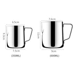 Utensili da caffè per tazza di schiuma di latte in acciaio inossidabile con tazza a fiore, 350ml, 600ml