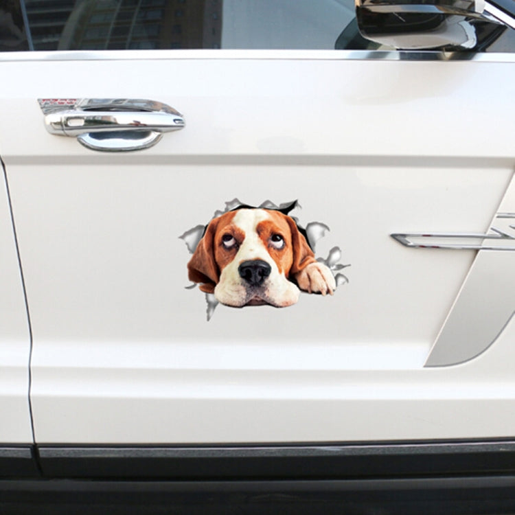 4 adesivi per auto 3D per cuccioli di personalità, adesivi impermeabili per la simulazione di graffi sul corpo dell'auto