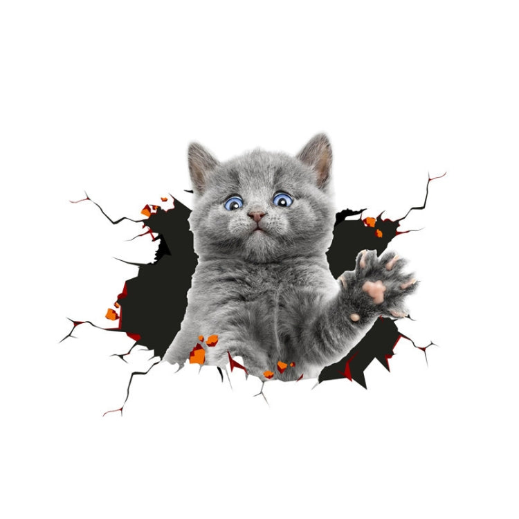 4 PCS Simulazione 3D Adesivi per auto di personalità animale Adesivi per auto in vetro Graffi per auto Adesivi decorativi per occlusione, Dog Head 2, Cat Style 1, Cat Style 2, Cat Style 4, Cat Style 5, Cat Style 6