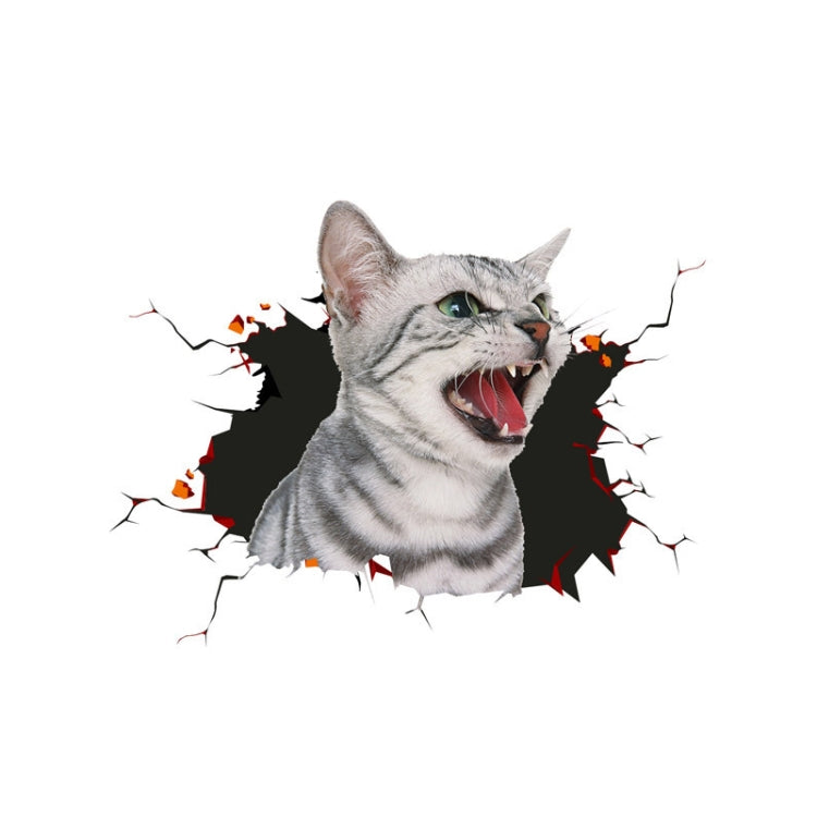 4 PCS Simulazione 3D Adesivi per auto di personalità animale Adesivi per auto in vetro Graffi per auto Adesivi decorativi per occlusione, Dog Head 2, Cat Style 1, Cat Style 2, Cat Style 4, Cat Style 5, Cat Style 6
