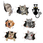 4 PCS Simulazione 3D Adesivi per auto di personalità animale Adesivi per auto in vetro Graffi per auto Adesivi decorativi per occlusione, Dog Head 2, Cat Style 1, Cat Style 2, Cat Style 4, Cat Style 5, Cat Style 6