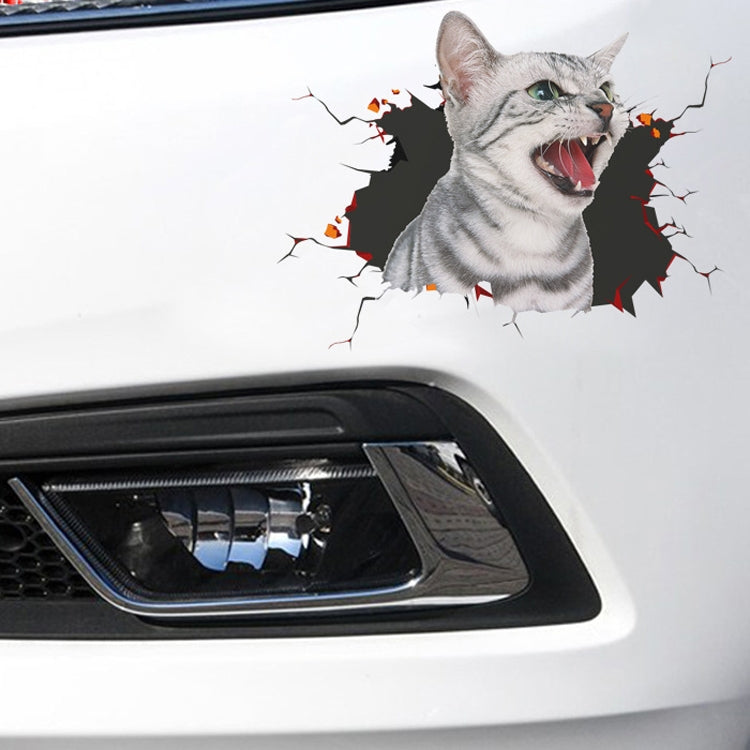 4 PCS Simulazione 3D Adesivi per auto di personalità animale Adesivi per auto in vetro Graffi per auto Adesivi decorativi per occlusione, Dog Head 2, Cat Style 1, Cat Style 2, Cat Style 4, Cat Style 5, Cat Style 6