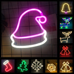 Decorazioni natalizie Luci al neon Ornamenti a parete, Specifiche:, Christmas Hat, Big Bell, Christmas Stock