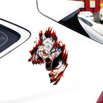 4 pezzi 3D realistica testa di lupo cappuccio porta auto decorazione adesivi graffi copertura adesivi per auto impermeabili, Wolf Head Right, Wolf Head Left
