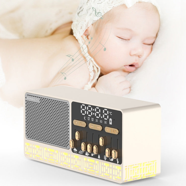 Manovo V1 Desktop White Noise Sleep Aid Altoparlante Home Sveglia Altoparlante Bluetooth