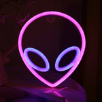 Luce decorativa al neon personalizzata a LED per modellare la luce Scatola batteria USB Dual Purpose, Spec:, Alien, Planet, Rocket