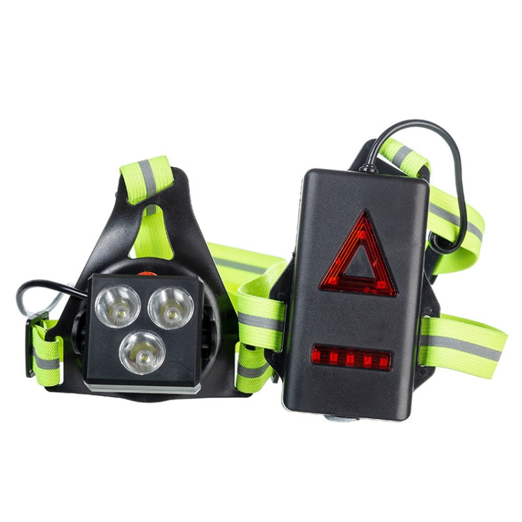 Luce da corsa per sport all'aria aperta Luce da guida notturna impermeabile Evidenzia luce da alpinismo ricaricabile Spia luminosa sul petto