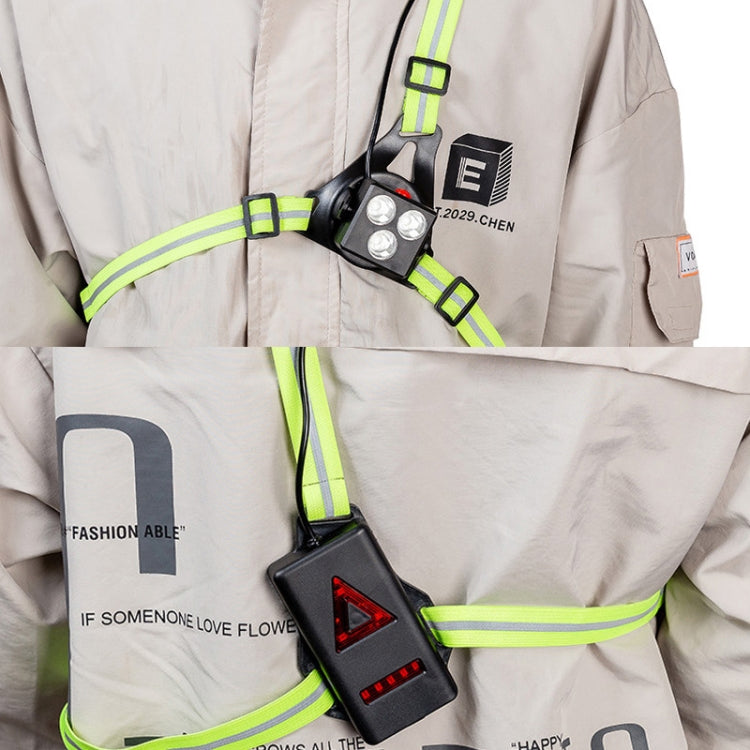 Luce da corsa per sport all'aria aperta Luce da guida notturna impermeabile Evidenzia luce da alpinismo ricaricabile Spia luminosa sul petto