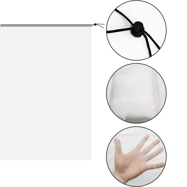 2 pezzi rete di copertura per insetti vegetali con coulisse copertura per uccelli per alberi da frutto in serra, 1x0.7m, 1x1.2m, 1x1.4m, 1.2x1.4m, 1x1.5m
