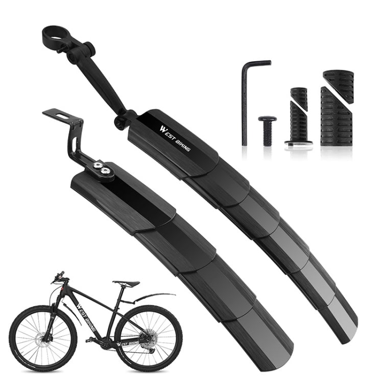 WEST BIKING Parafanghi pieghevoli retrattili per mountain bike, WEST BIKING Mudguards