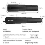 WEST BIKING Parafanghi pieghevoli retrattili per mountain bike, WEST BIKING Mudguards